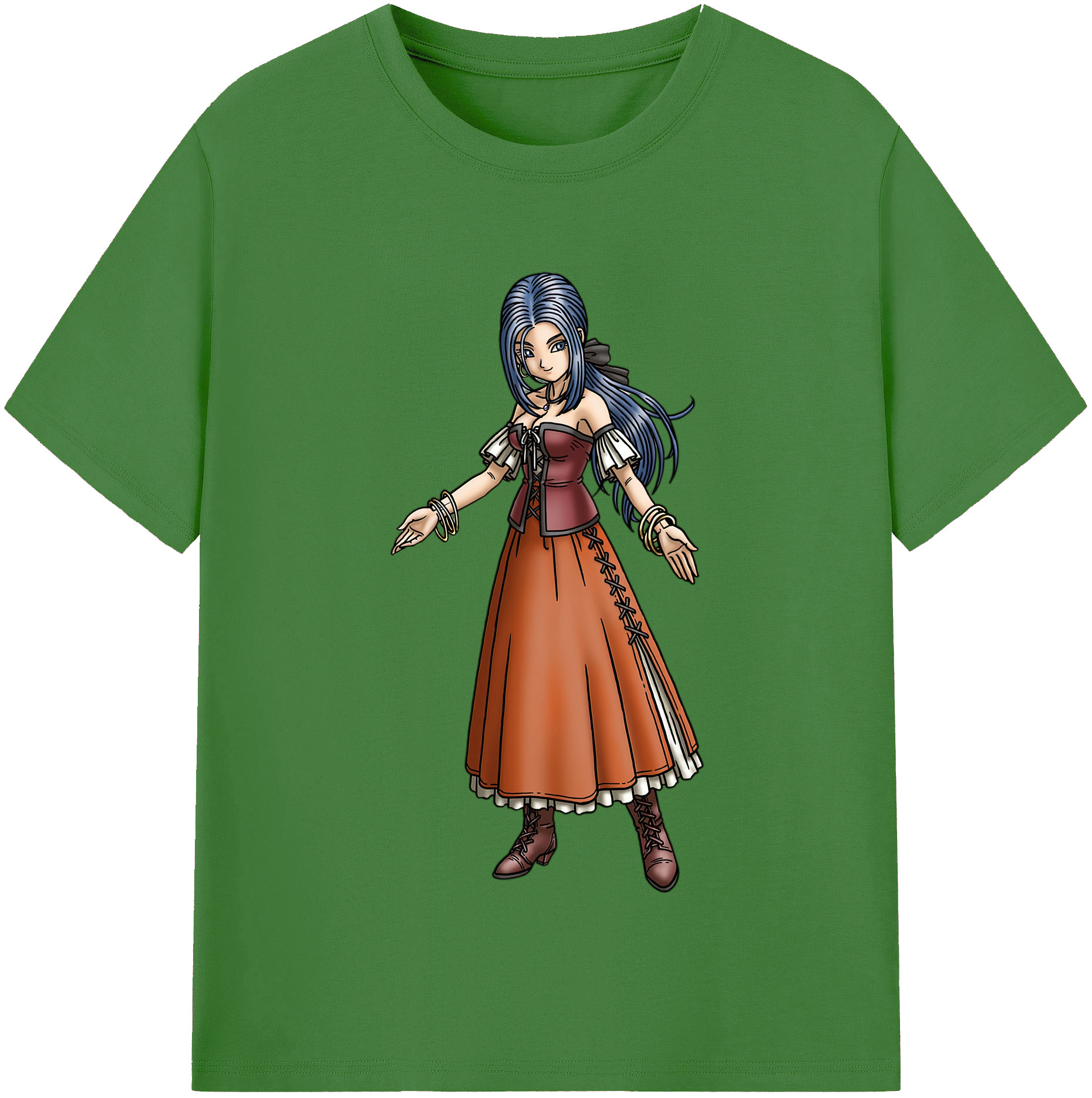 （画像用） ドラゴンクエスト Doragon Kuesuto Dragon Quest レディースカジュアルプリントTシャツ（綿100％）